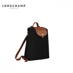 珑骧（longchamp）官方旗舰正品女包环保双肩背包女士帆布包包大容量电脑文件通勤包 黑色